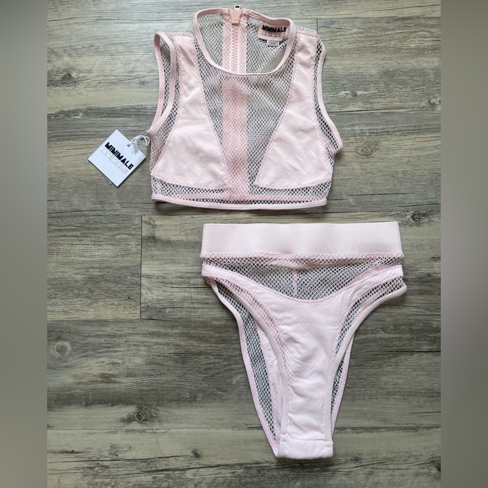 Minimale Animale mesh bikini two piece set